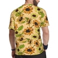 thumbnail image 2 of Wukai Sunflowers Print Men's Short-Sleeved Mesh T-Shirt,Quick-Dry Short Sleeve Workout T-Shirt-Medium, 2 of 8