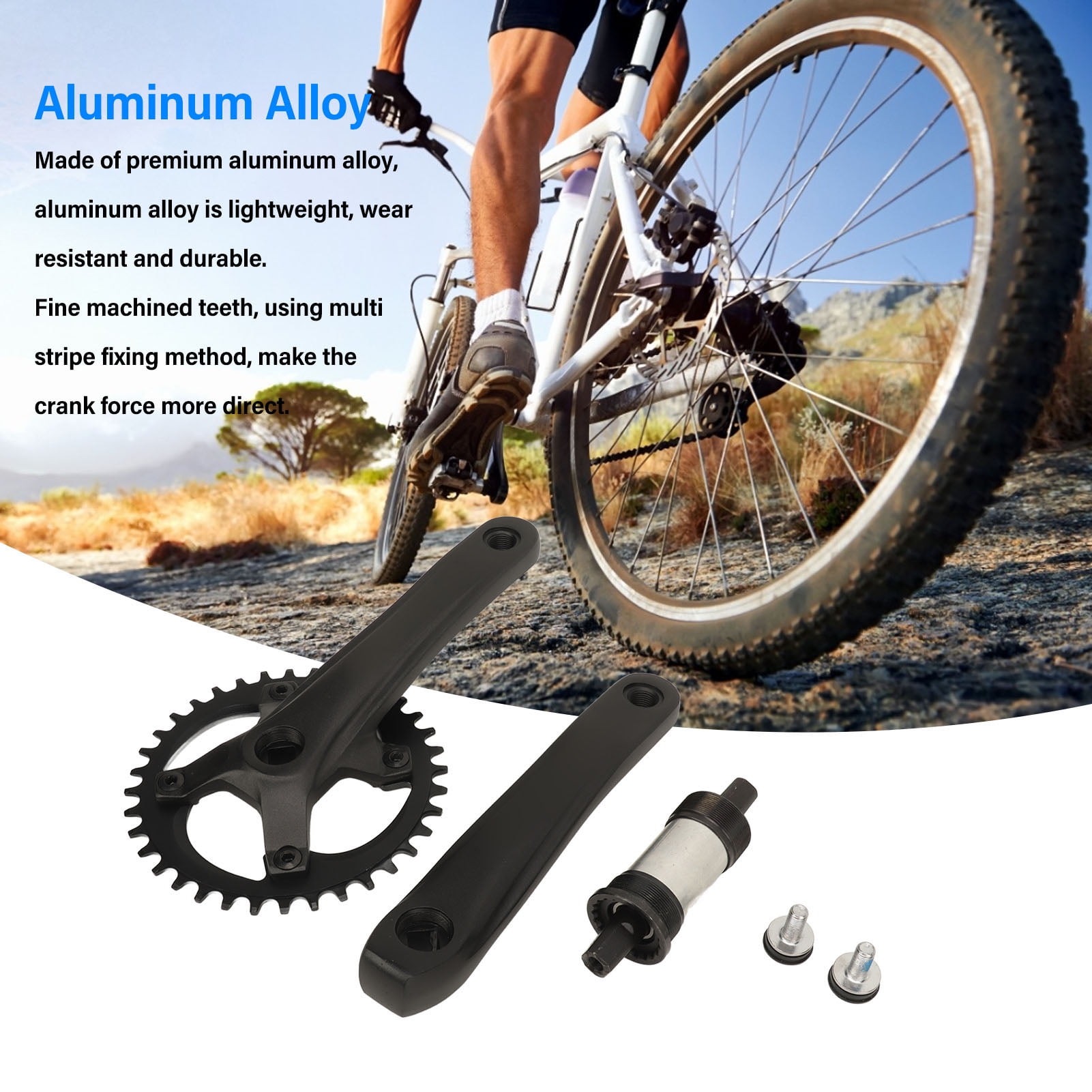 Bike Crankset, Mountain Bike Crankset 7-12 Speed 104mm BCD