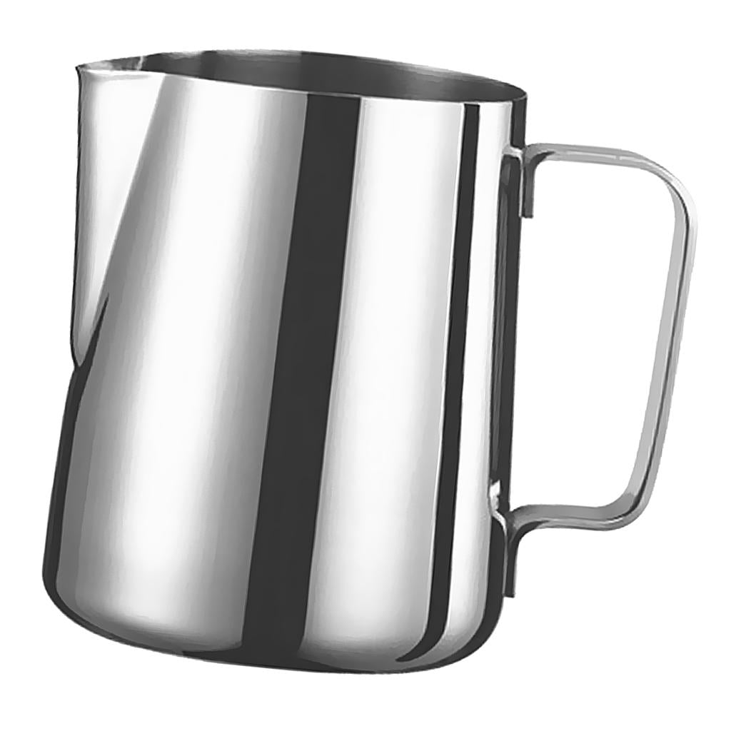 Milk Frother Pitcher Stainless Steel Cup Frothing Steaming Kitchen
