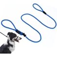 thumbnail image 1 of Multifunctional Figure 8 Padded Head Halter Walking Training Leather Stopper Slip Lead Dog Rope Leash Muzzle (Blue), 1 of 8