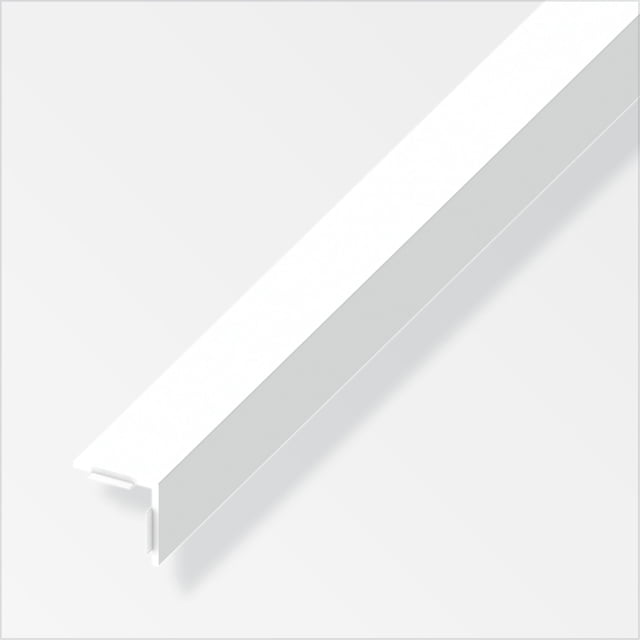 Ángulo 20x20x1.0mm, autoadherible, PVC blanco, 1m
