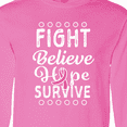 thumbnail image 4 of Inktastic Breast Cancer Awareness Fight Believe Hope Survive Long Sleeve T-Shirt, 4 of 5