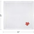 thumbnail image 4 of SARO LIFESTYLE la Collection Broderie Serviettes Brodées à Ourlet Feuille d'Automne (Ensemble de 6), 20 Pouces, 4 of 4