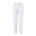 thumbnail image 4 of COMVALUE Pant for Women Spring Summer Lightweight Casual Boho Beach Pants Wide Leg High Waisted Trousers (White, XL), 4 of 6