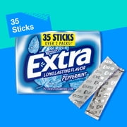 EXTRA Peppermint Sugar Free Chewing Gum, Long Lasting Mint Flavor, 35 Stick Bulk Pack