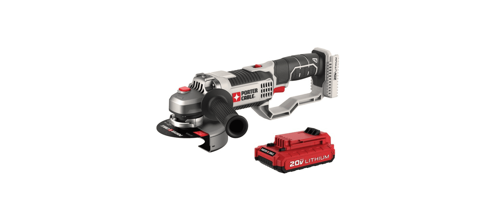 PORTERCABLE 20V Cordless Grinder with 2Ah Battery, 4.5 in., PCC761D1