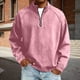 thumbnail image 1 of Ceisia Men's Vintage Washed Denim Quarter-Zip Sweatshirt | Loose Drop-Shoulder Stand Collar Pullover Gifts, 1 of 6