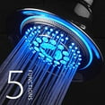 thumbnail image 5 of DreamSpa All Chrome Water Temperature Controlled Color Changing 5-Setting LED Shower-Head by Top Brand Manufacturer! Color of LED lights changes automatically according to water temperature, 5 of 5