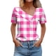 thumbnail image 1 of Camisas de Manga Corta para las Mujeres a Damas Botón de Impresión Casual Tee Top, Vintage Y Humorista Camisas de Mujer Casual, 1 of 4