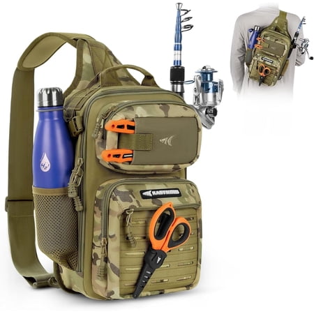 KastKing Tactical Sling Tackle Bag-Fishing Backpack Storge Fishing Gear and Equipment Gift for Men- BlowBak