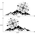 thumbnail image 2 of （56x30cm）2 Pieces Car Sticker Mountain Compass Graphics, 3D Car Hood Auto Body Side Door Vinyl Waterproof Sticker:,JU, 2 of 5