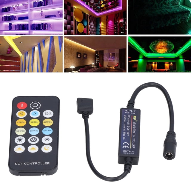 Controlador Mini RF Dimmer Dimmer LED Temperatura de color LED LED CONTROLADOR 17 Teclas Controlador de Luz de Tira