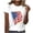 White 4th of July Top, variant on Htigea Womens American Flag Shirt 4th of July T-Shirt Patriotic Graphic Tees Summer Crewneck Short Sleeve Tops Multicolor S