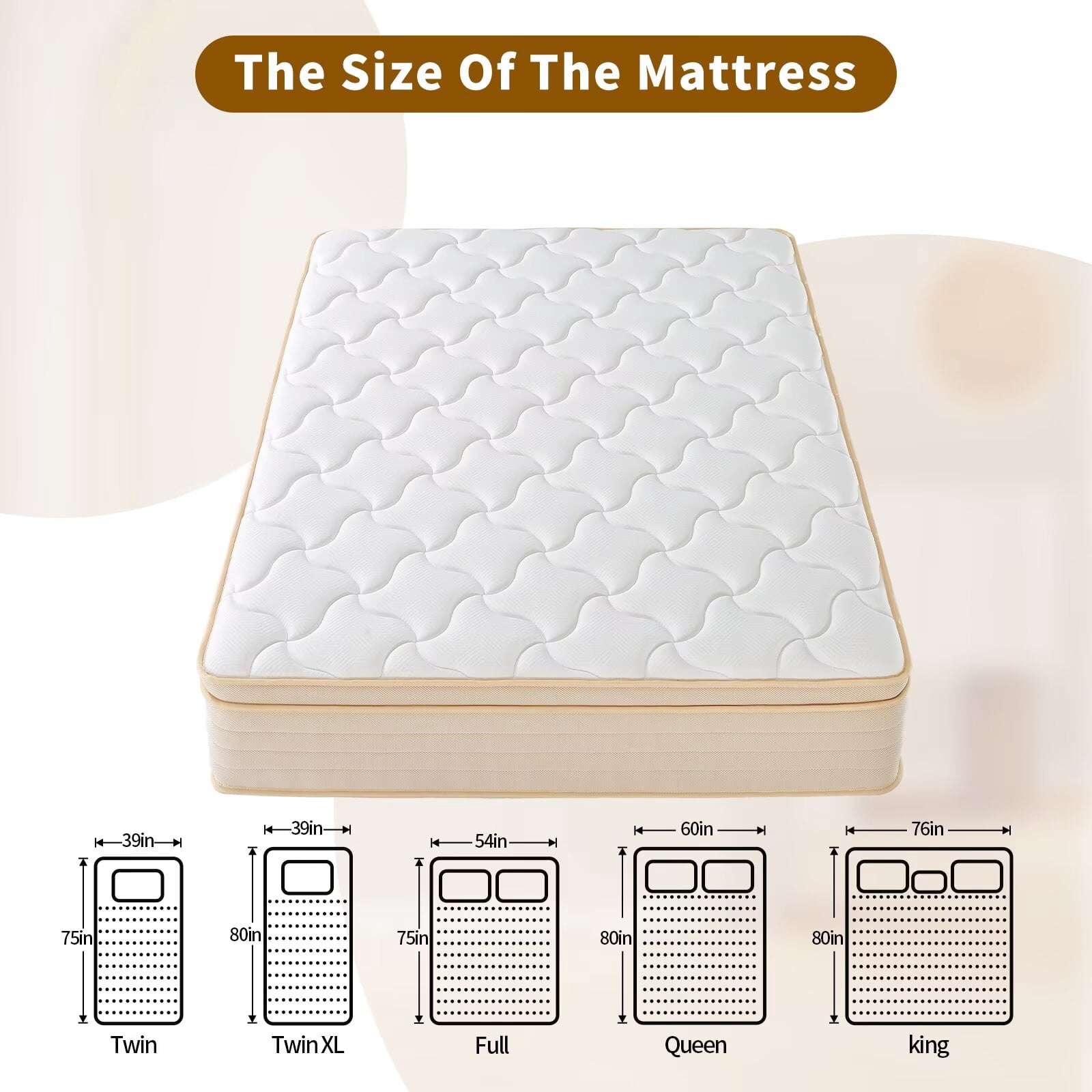 Twin Size Mattress [Upgraded Strengthen],10 Inch Gel Memory Foam Hybrid Twin Mattress in a Box with Independent Pocket Spring, Extra Edge Support, Medium Firm, Back Pain Pressure Relief