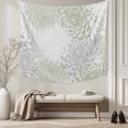 thumbnail image 5 of Sage Green White Large Tapestry for Bedroom Wall Hanging Tapestry, Abstract Grey Chrysanthemum Flower Ceiling Backdrop Tapestries Poster Blanket Wall Decor for Teens Room Living Room Dorm 85" x 90", 5 of 8