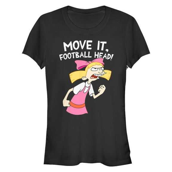 Junior's Hey Arnold! Helga Move It  Graphic Tee Black 2X Large