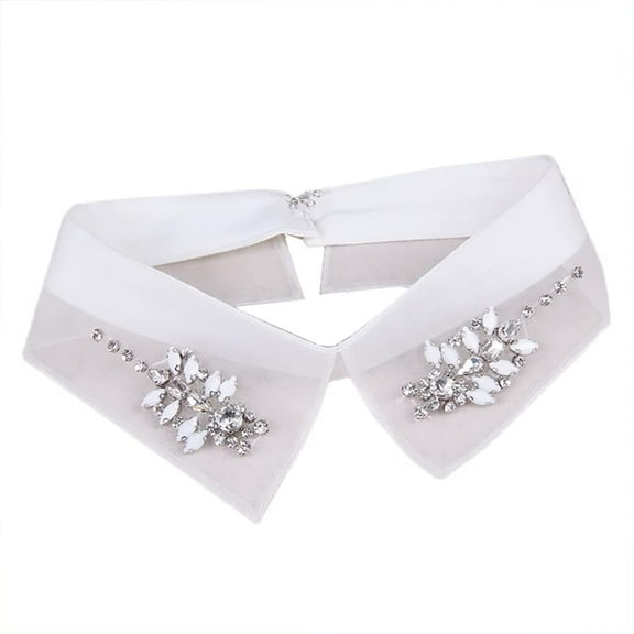 CAILDANL Women’s Faux Pearls Beaded Fake Collar Vintage Detachable Shirt Collar Stylish Faux Collar