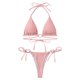 thumbnail image 1 of Traje baño playa 2 piezas con sujetador con cuello halter y tanga con lazo lateral para mujer, 1 of 5