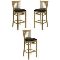 Home Square 31" Bar Stool with Black Seat - Set of 3