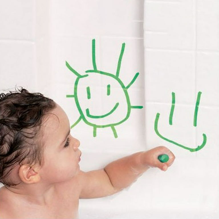 BSMEAN Baby Bath Crayons Easily Washable Non-Toxic Colorful