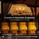 thumbnail image 3 of Candelabro solar para exteriores ALL FORTUNE, 19 pulgadas, ratán, 4 luces, impermeable, 3 of 8