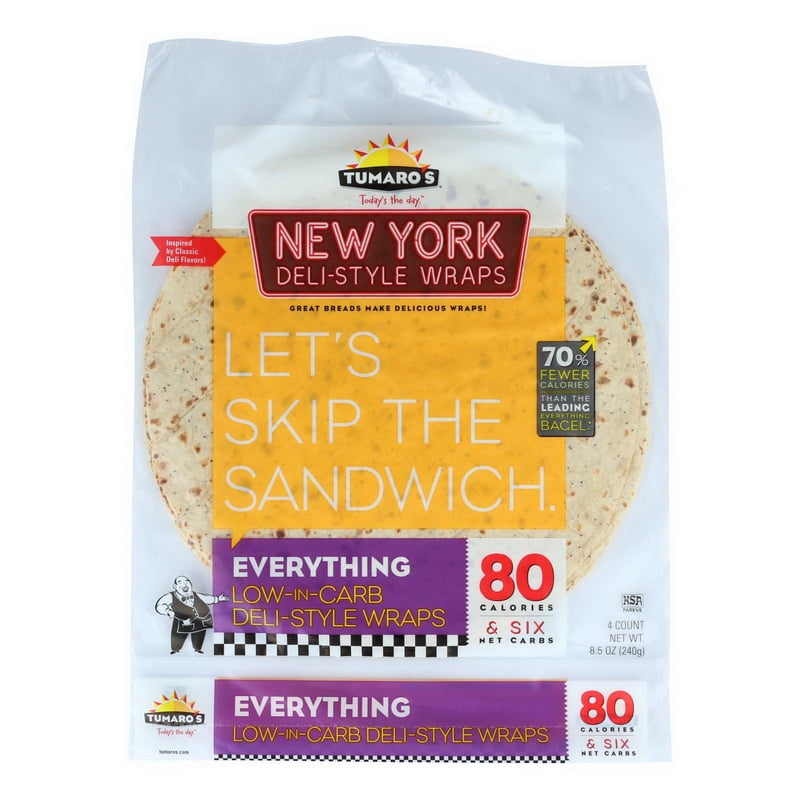 Tumaro's Wraps New York DeliStyle Everything 4 CT