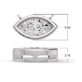 thumbnail image 3 of 0.25 CT Lab Grown Marquise Shape Diamond Solitaire Pendant with Bezel Setting in 14K White Gold., 3 of 4