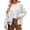 White, variant on Women's Zip Up Loose Bomber Coat Crew Neck Solid Long Sleeve Baseball Jacket Vintage Streetwear Outerwear for Fall Winter