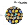 thumbnail image 2 of Lsque Cartoon Bird Owl Pattern 4" Drink Coasters Set of 4, PVC Leather Absorbent Coasters, Table Coaster Set Decorative Coffee Cup Coasters Housewarming Gift -Round Shape, 2 of 6