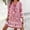 Pink, variant on MORTTIC Women's Elegant V-Neck Floral Print Dress with Tassel Bow Tie - Fitted Woven Dress