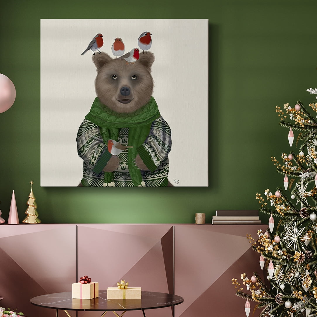 Bear and Robins- Gallery Wrapped Canvas