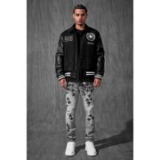 Jordan Craig Men Cross Varsity Jacket (Black)