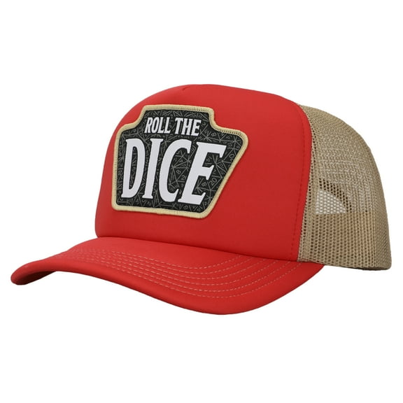 Dungeons & Dragons Roll The Dice Men's Red Foam Trucker Hat