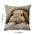 thumbnail image 3 of Cotton Pillow Cover, Decorative Pillow Case With Hidden Zipper, for Home Decor, Brown, 3 of 6