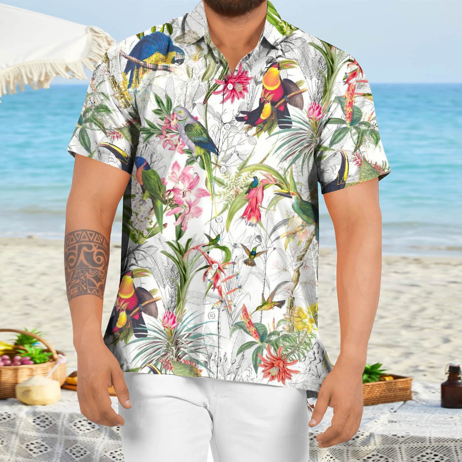 MRULIC mens t shirt Male Summer Casual Paper Plane Print T Shirt Blouse  Short Sleeve Round Neck Tops T Shirt Men T Shirts Grey + M