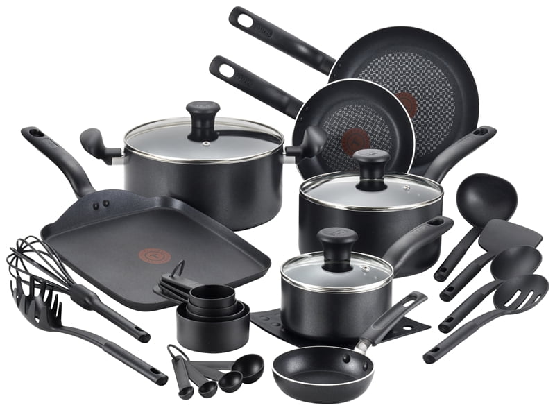 TFal 7863459 20 Piece Cookware Set Black