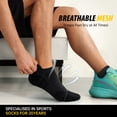 thumbnail image 4 of PULIOU Men's Athletic Ankle Socks, 10-Pairs, Breathable Socks for Running & Training, Size L (9.5-12.5), Black, 4 of 7