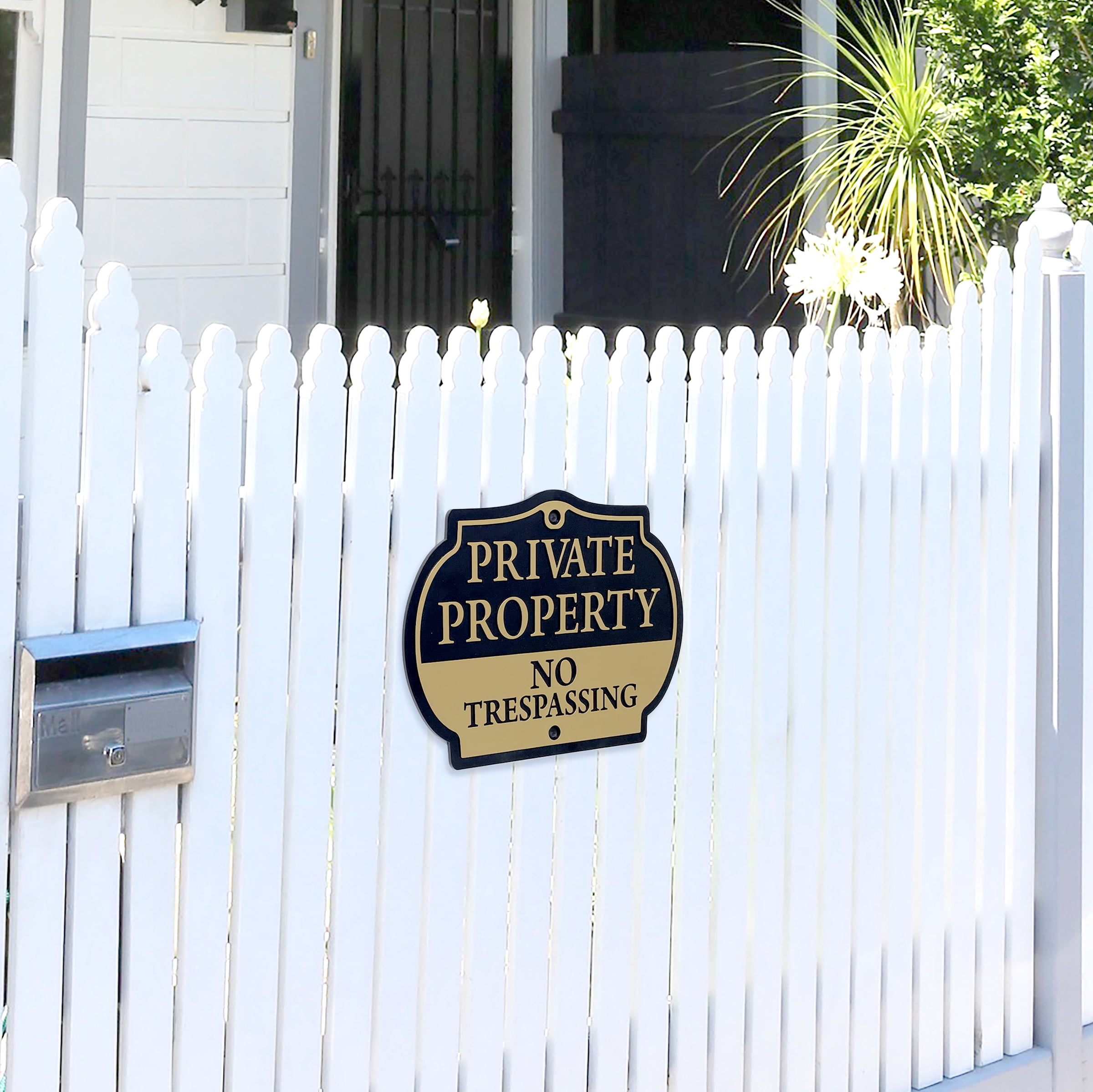 Loud & Clear - Private Property No Trespassing Sign - Ready to Mount for Homes and Businesses