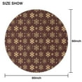 thumbnail image 6 of Brown Christmas Snowflake Pattern Round Tablecloth 60"x60",Wrinkle Wipeable Table Cloth for Kitchen Dining Room Picnic Patio Party, 6 of 6