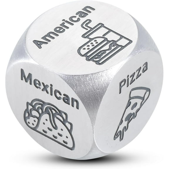 Santa Swap Gift Exchange Dice, Food Dices Bachelor Party Favors Anniversary Date Night Dice for Men, Steel Gifts for 11th Anniversary, Date Night Gifts for Boyfriend Christmas Stocking Stuffers