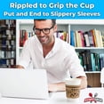 thumbnail image 5 of Avant Grub Brown Printed Disposable Coffee Sleeve, 50 Pack, 5 of 7