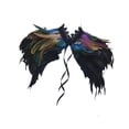 thumbnail image 4 of Capa Chal de Plumas Jinwen Gótica Accesorios Disfraz Halloween Colorido Negro, 4 of 8