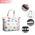 thumbnail image 2 of Colorful Dog Paw Footprint Travel Tote Bags for Women Carry On,Large Weekender Bags for Women Travel,Multi Functional Duffle Bag for Work,Shopping,Sports, 2 of 5