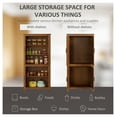 thumbnail image 4 of 64" Kitchen Pantry - Freestanding Storage Cabinet with Adjustable Shelves, Oak Finish - Kitchen Organization for Dishes, Pots, & Dry Goods, 4 of 9