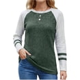 thumbnail image 2 of NominalSnug Long Sleeve Shirts for Women Lightweight Sweaters Fall Outfits 2026 Color Block Winter Clothing Dressy Casual Pullovers, 2 of 8