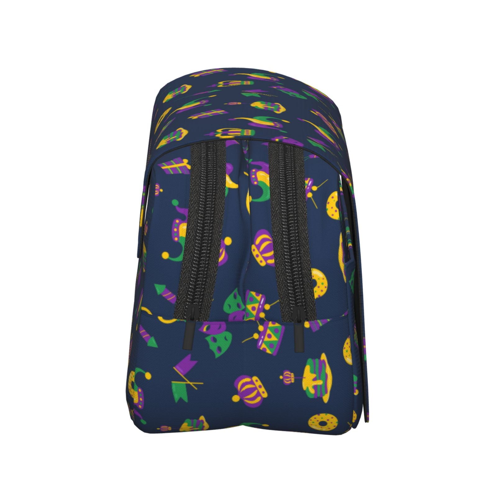 Rateoe Mardi Gras Carnival Pattern Double Clamshell Pen Case, Storage Organizer with Two Zipper Compartments– Holds Up to 50 Pencils & Pens