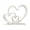 White, variant on Aesthetic Love Statues Heart Sculpture Centerpieces 3D Printed Heart Figurines Ornament Valentine Decoration for Wedding