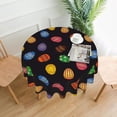thumbnail image 2 of Easter Tablecloth Round 60 Inch Easter Eggs Table Cloth Gift Cute Bunny Easter Table Clothes Reusable Circle Table Cover for Dining Room Home Decor, 2 of 6