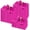 Hot Pink, variant on 100 Pack Satin Napkins 17" x 17" Square Dinner Napkins with Floral Edges, Soft Cloth Napkins for Parties, Weddings, Events, Hot Pink