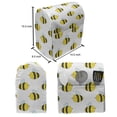 thumbnail image 5 of Honey Bee Lounger Chair Bag, Graphical Flying Creatures Scattered on a Plain Back, High Capacity Storage with Handle Container, Lounger Size, Yellow Charcoal Grey, by Ambesonne, 5 of 5